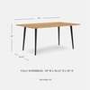 image:imageSignature Design by Ashley Gretlynn Casual Acacia Wood Dining Table with Metal Legs Light Brown amp Black