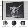 image:imageSignature Design by Ashley Harlandale Framed Canvas Wall Art Longhorn Cow