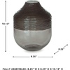 image:imageSignature Design by Ashley Harpwick Vase Iridescent Gray Blown Glass Vase with HandCarved Pattern Modern Accent for Faux and Dried Floral Arrangements 825 W x 825 D x 1013 H825 W x 825 D x 10 H