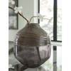 image:imageSignature Design by Ashley Harpwick Vase Iridescent Gray Blown Glass Vase with HandCarved Pattern Modern Accent for Faux and Dried Floral Arrangements 825 W x 825 D x 1013 HSmall