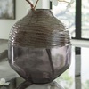 image:imageSignature Design by Ashley Harpwick Vase Iridescent Gray Blown Glass Vase with HandCarved Pattern Modern Accent for Faux and Dried Floral Arrangements 825 W x 825 D x 1013 HSmall