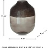 image:imageSignature Design by Ashley Harpwick Vase Iridescent Gray Blown Glass Vase with HandCarved Pattern Modern Accent for Faux and Dried Floral Arrangements 825 W x 825 D x 1013 H938 W x 938 D x 12 H