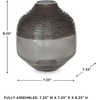 image:imageSignature Design by Ashley Harpwick Vase Iridescent Gray Blown Glass Vase with HandCarved Pattern Modern Accent for Faux and Dried Floral Arrangements 825 W x 825 D x 1013 HSmall