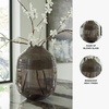 image:imageSignature Design by Ashley Harpwick Vase Iridescent Gray Blown Glass Vase with HandCarved Pattern Modern Accent for Faux and Dried Floral Arrangements 825 W x 825 D x 1013 H938 W x 938 D x 12 H