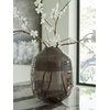 image:imageSignature Design by Ashley Harpwick Vase Iridescent Gray Blown Glass Vase with HandCarved Pattern Modern Accent for Faux and Dried Floral Arrangements 825 W x 825 D x 1013 H938 W x 938 D x 12 H