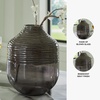 image:imageSignature Design by Ashley Harpwick Vase Iridescent Gray Blown Glass Vase with HandCarved Pattern Modern Accent for Faux and Dried Floral Arrangements 825 W x 825 D x 1013 H825 W x 825 D x 10 H