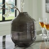 image:imageSignature Design by Ashley Harpwick Vase Iridescent Gray Blown Glass Vase with HandCarved Pattern Modern Accent for Faux and Dried Floral Arrangements 825 W x 825 D x 1013 H825 W x 825 D x 10 H