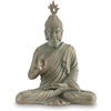 image:imageSignature Design by Ashley Hosgrove Cultural Tabletop Paper Composite Sitting Buddha Sculpture Metallic amp Green