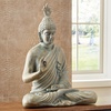 image:imageSignature Design by Ashley Hosgrove Cultural Tabletop Paper Composite Sitting Buddha Sculpture Metallic amp Green