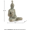 image:imageSignature Design by Ashley Hosgrove Cultural Tabletop Paper Composite Sitting Buddha Sculpture Metallic amp Green
