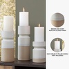 image:imageSignature Design by Ashley Hurston Casual Glazed Ceramic Candle Holder Set of 3 Beige amp White