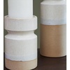 image:imageSignature Design by Ashley Hurston Casual Glazed Ceramic Candle Holder Set of 3 Beige amp White