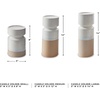 image:imageSignature Design by Ashley Hurston Casual Glazed Ceramic Candle Holder Set of 3 Beige amp White