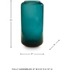 image:imageSignature Design by Ashley Inisland Contemporary Watertight Glass 8 Vase with Wide Mouth GreenDark Green