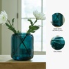 image:imageSignature Design by Ashley Inisland Contemporary Watertight Glass 8 Vase with Wide Mouth GreenDark Green