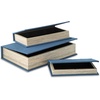 image:imageSignature Design by Ashley Jolina Retro 3 Piece Faux Book Keepsake Storage Box Set with Black Velvet Lining Nesting Design Set of 3 Blue