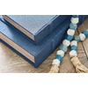 image:imageSignature Design by Ashley Jolina Retro 3 Piece Faux Book Keepsake Storage Box Set with Black Velvet Lining Nesting Design Set of 3 Blue