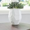 image:imageSignature Design by Ashley Karenton Coastal Indoor 10 HandCarved Glass Tabletop Vase White775 W x 775 D x 10 H