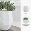 image:imageSignature Design by Ashley Karenton Coastal Indoor 10 HandCarved Glass Tabletop Vase White775 W x 775 D x 10 H