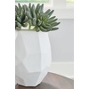image:imageSignature Design by Ashley Karenton Coastal Indoor 10 HandCarved Glass Tabletop Vase White775 W x 775 D x 10 H