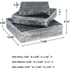 image:imageSignature Design by Ashley Keldy Modern 3 Piece Metal amp Wood Storage Box Set Antique GrayAntique Gray