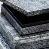 image:imageSignature Design by Ashley Keldy Modern 3 Piece Metal amp Wood Storage Box Set Antique GrayAntique Gray