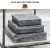 image:imageSignature Design by Ashley Keldy Modern 3 Piece Metal amp Wood Storage Box Set Antique GrayAntique Gray