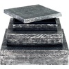 image:imageSignature Design by Ashley Keldy Modern 3 Piece Metal amp Wood Storage Box Set Antique GrayAntique Gray