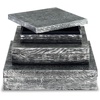 image:imageSignature Design by Ashley Keldy Modern 3 Piece Metal amp Wood Storage Box Set Antique GrayAntique Gray