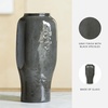 image:imageSignature Design by Ashley Kierlain Vase Gray Glass Decorative Vase with Black Speckles Classic Silhouette for Faux and Dried Florals 638 W x 425 D x 1538 HGray  Black