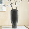 image:imageSignature Design by Ashley Kierlain Vase Gray Glass Decorative Vase with Black Speckles Classic Silhouette for Faux and Dried Florals 638 W x 425 D x 1538 HGray  Black