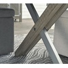 image:imageSignature Design by Ashley Krystanza Casual Dining Table with Cross Base Light Gray
