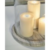 image:imageSignature Design by Ashley Large Glass amp Marble Hurricane Candle HolderClear  Beige