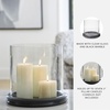 image:imageSignature Design by Ashley Large Glass amp Marble Hurricane Candle HolderClear  Black