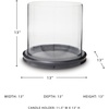image:imageSignature Design by Ashley Large Glass amp Marble Hurricane Candle HolderClear  Black