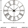 image:imageSignature Design by Ashley Large Silver Roman Numeral Wall Clock 36 InchSliver
