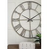 image:imageSignature Design by Ashley Large Silver Roman Numeral Wall Clock 36 InchSliver