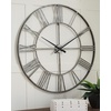 image:imageSignature Design by Ashley Large Silver Roman Numeral Wall Clock 36 InchSliver