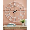 image:imageSignature Design by Ashley Large Silver Roman Numeral Wall Clock 36 InchWhite