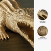 image:imageSignature Design by Ashley Lauretman Contemporary Polyresin Alligator Sculpture Antique Gold