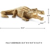 image:imageSignature Design by Ashley Lauretman Contemporary Polyresin Alligator Sculpture Antique Gold