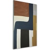 image:imageSignature Design by Ashley Lennmen Contemporary Rectangular Abstract Unframed Handpainted Wall Art 36 x 48 Inches Blue amp Light Brown