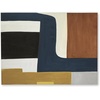 image:imageSignature Design by Ashley Lennmen Contemporary Rectangular Abstract Unframed Handpainted Wall Art 36 x 48 Inches Blue amp Light Brown