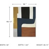 image:imageSignature Design by Ashley Lennmen Contemporary Rectangular Abstract Unframed Handpainted Wall Art 36 x 48 Inches Blue amp Light Brown