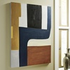 image:imageSignature Design by Ashley Lennmen Contemporary Rectangular Abstract Unframed Handpainted Wall Art 36 x 48 Inches Blue amp Light Brown