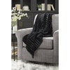 image:imageSignature Design by Ashley Lightweight Knit Cotton Throw Blanket GrayBlack
