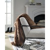 image:imageSignature Design by Ashley Luxury Brown Faux Fur Throw Blanket 50x60