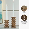 image:imageSignature Design by Ashley Marble Taper Candle Holder Set Set of 2 Tan