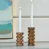image:imageSignature Design by Ashley Marble Taper Candle Holder Set Set of 2 Tan