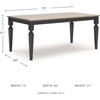 image:imageSignature Design by Ashley Mendinfort Casual Mango Wood Dining Table Light Brown amp BlackGrayish BrownBlack